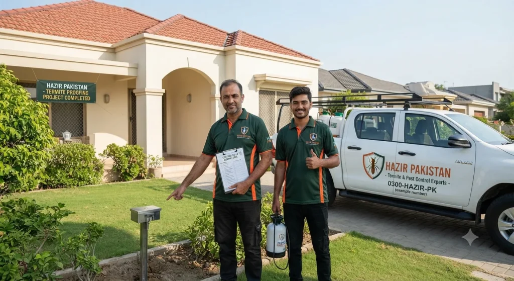 Completed Termite Proofing Project company name Hazir Pakistan